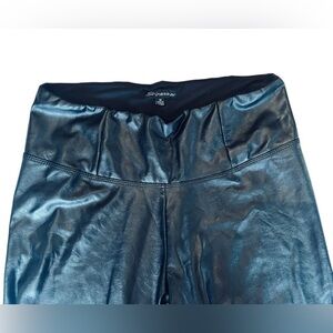 Shinestar Faux Leather Stretch Leggings - Womens Size Medium - Black